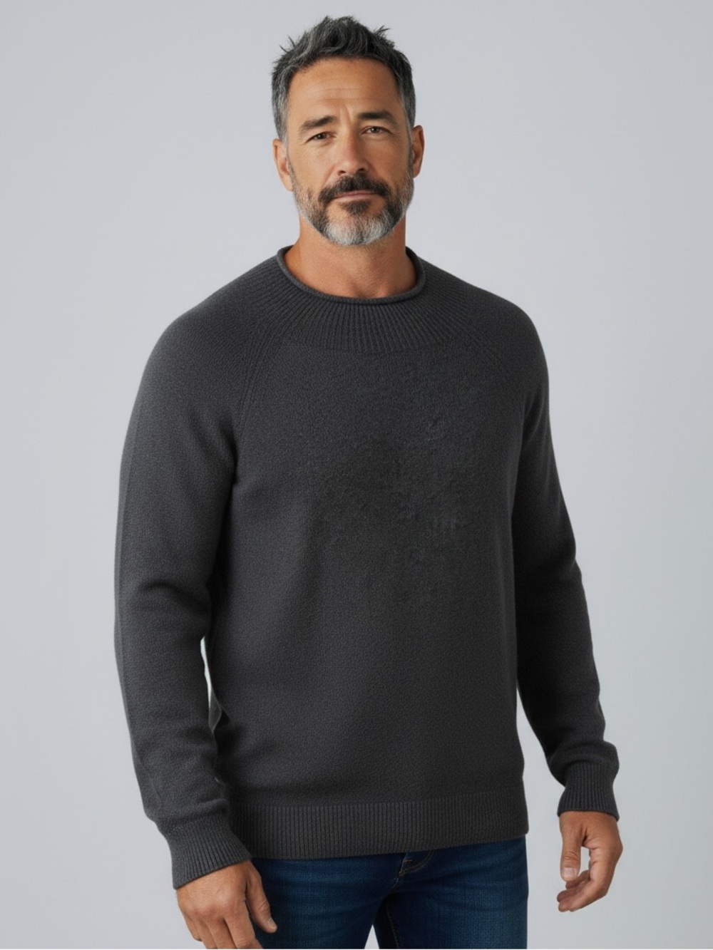 J. Crew Men's Black Crewneck Sweater